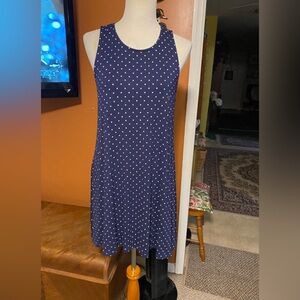 Old Navy Navy Blue Polka Dot Mini Dress